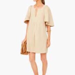 Tuckernuck Pomander Place Khaki Finley Flutter Sleeve Dress Women's Size XXXL